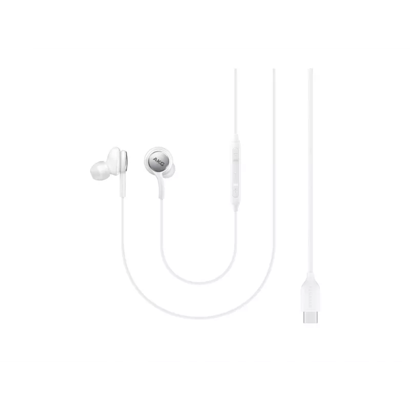 Przewodowe słuchawki douszne Samsung EO-IC100, binauralne, złącze USB Type-C, impedancja 32 Ω, 20–20000 Hz, białe