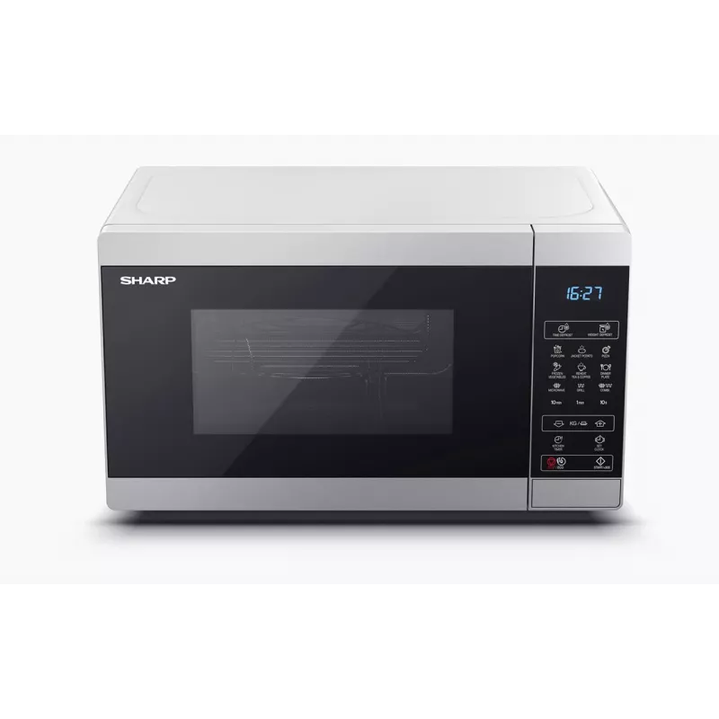 Sharp YC-MG02E-S kuchenka mikrofalowa Czarny, Stal Kuchenka mikrofalowa kombinowana Wolnostojąca 20 L 800 W
