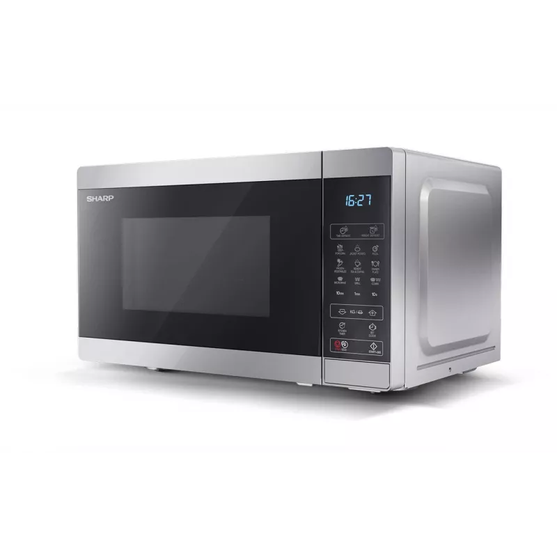 Sharp YC-MG02E-S kuchenka mikrofalowa Czarny, Stal Kuchenka mikrofalowa kombinowana Wolnostojąca 20 L 800 W