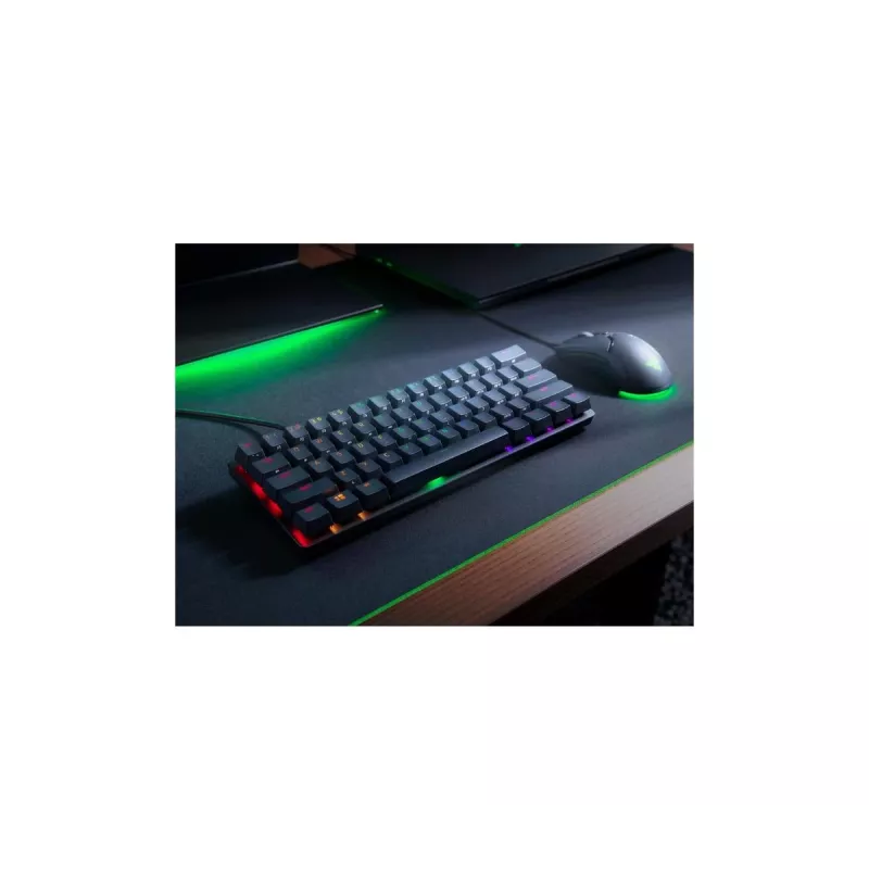 Mechaniczna klawiatura gamingowa Razer Huntsman Mini, format Mini, QWERTY US International, przełączniki optyczne, przewodowa USB, czarna