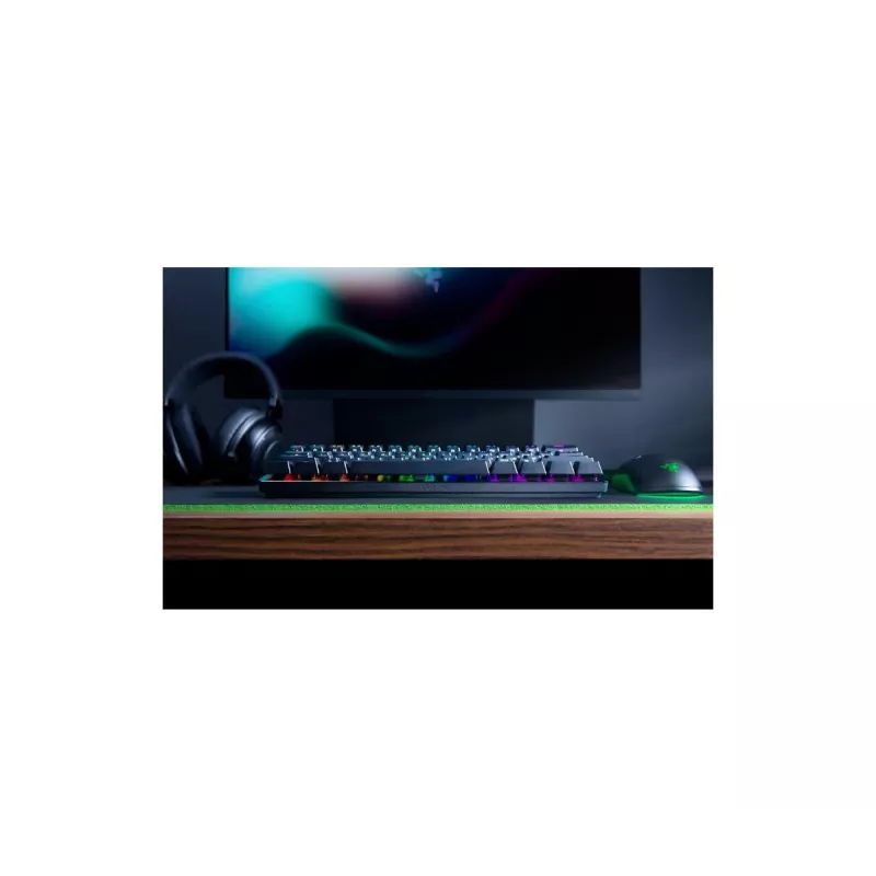 Mechaniczna klawiatura gamingowa Razer Huntsman Mini, format Mini, QWERTY US International, przełączniki optyczne, przewodowa USB, czarna