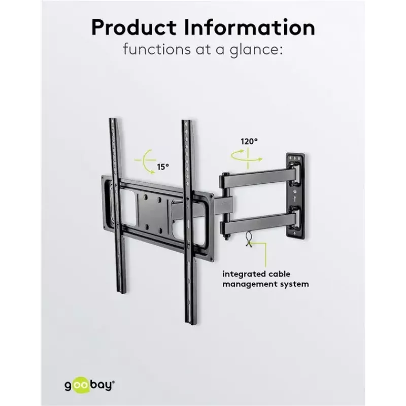 Uchwyt ścienny do telewizora Goobay Basic FULLMOTION M 35 kg 32-55 cali
