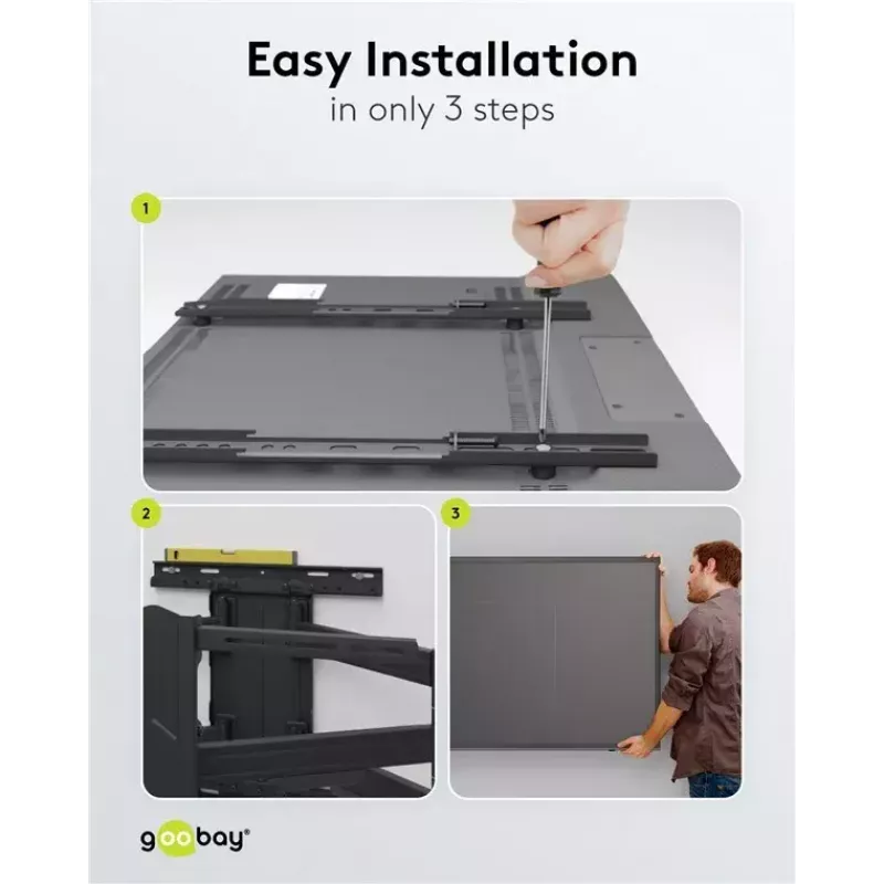Uchwyt ścienny do telewizora Goobay Basic FULLMOTION M 35 kg 32-55 cali