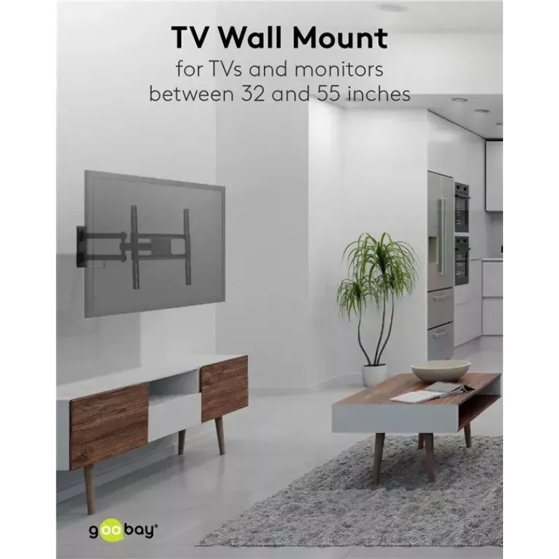 Uchwyt ścienny do telewizora Goobay Basic FULLMOTION M 35 kg 32-55 cali