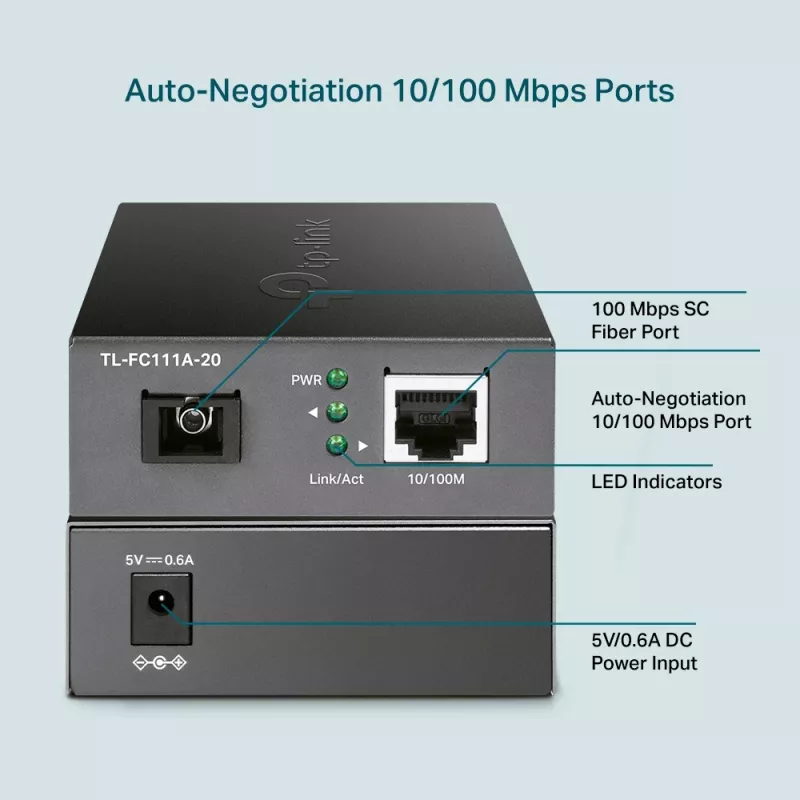 TP-Link 10/100 Mbps WDM konwerter mediów