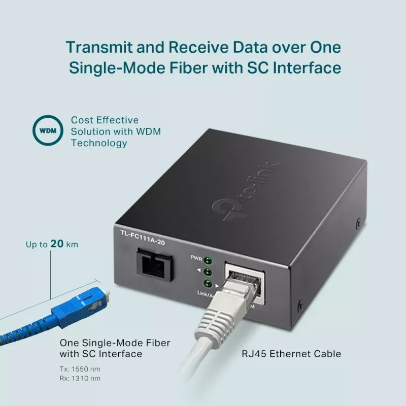 TP-Link 10/100 Mbps WDM konwerter mediów