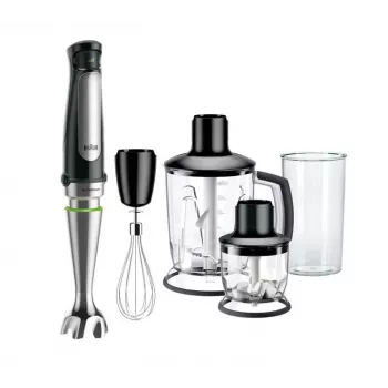 Braun MultiQuick 7 MQ 7045X 1,25 L Blender ręczny 1000 W Czarny, Stal nierdzewna