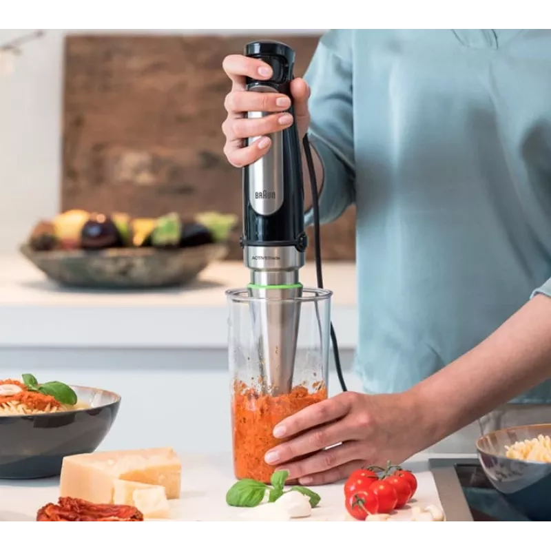 Braun MultiQuick 7 MQ 7045X 1,25 L Blender ręczny 1000 W Czarny, Stal nierdzewna