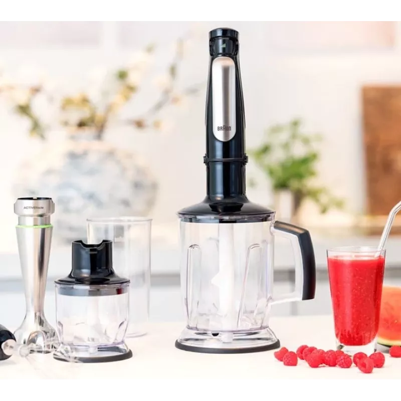 Braun MultiQuick 7 MQ 7045X 1,25 L Blender ręczny 1000 W Czarny, Stal nierdzewna