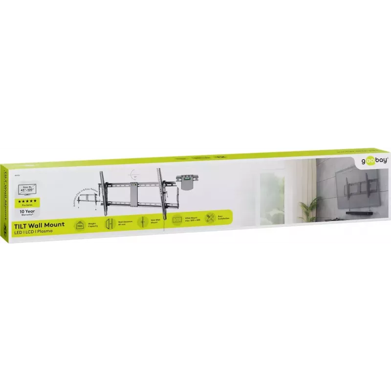 Wentronic Pro TILT (XL) 2,54 m (100 cali) Czarny uchwyt TV 70 kg