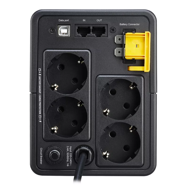 APC Back-UPS, 750VA, Tower, 230V, 4x CEE 7/7 Schuko outlets, AVR
