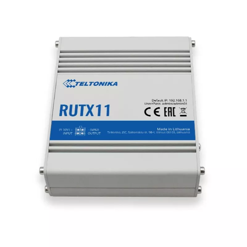 TELTONIKA Rutx11 4g Lte CAT6 dwupasmowy router przemysłowy Wi-Fi