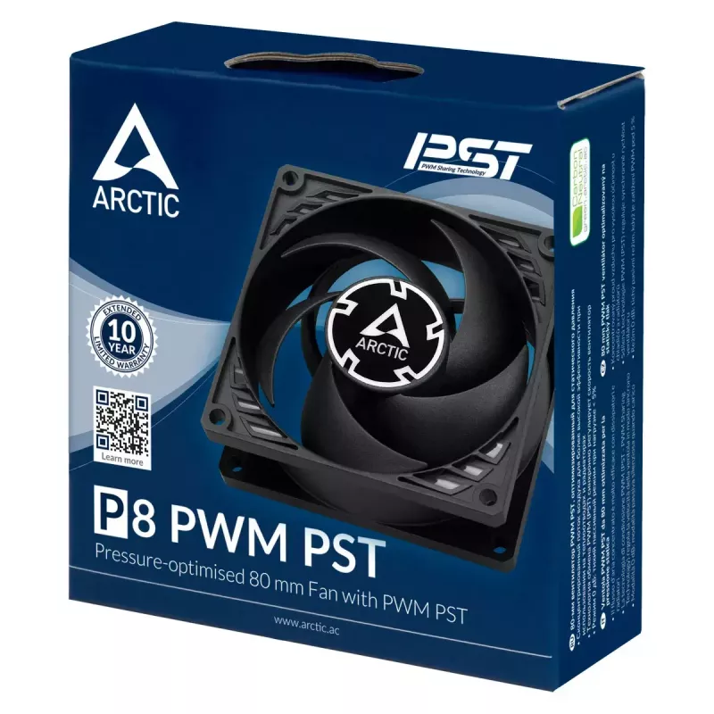 ARCTIC P8 PWM PST - Wentylator 80 mm zoptymalizowany pod kątem ciśnienia z PWM PST
