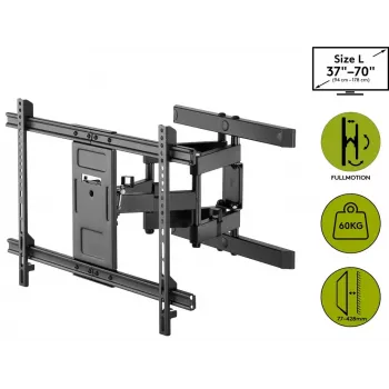 Uchwyt ścienny Goobay Pro FULLMOTION (L) 60 kg 37–70 cali