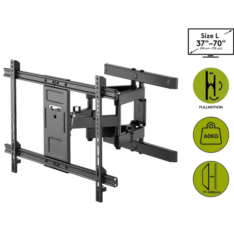 Uchwyt ścienny Goobay Pro FULLMOTION (L) 60 kg 37–70 cali
