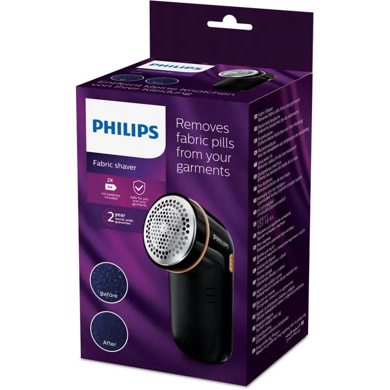 Philips GC026/80 Golarka do ubrań, Czarny, Alkaliczna, AA, 123 mm, 80 mm, 58 mm