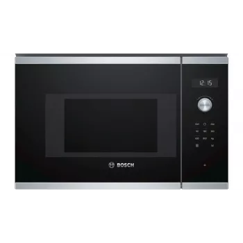 Kuchenka mikrofalowa do zabudowy Bosch Serie 6 BFL524MS0 — 800 W, 20 L, sterowanie dotykowe, stal nierdzewna/czarny