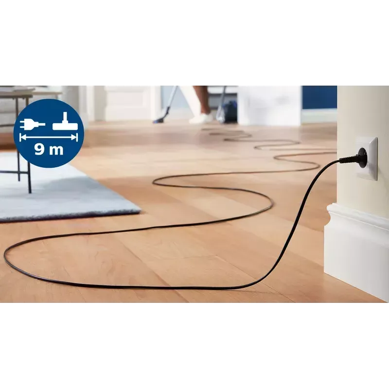 Odkurzacz workowy Philips XD3110/09 — 900 W, 3 L worek na kurz, filtracja HEPA, teleskopowa rura metalowa