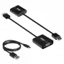 CLUB3D CAC-1302 adapter kabla wideo 0.5 m HDMI Type A (Standard) VGA (D-Sub) Czarny