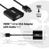 CLUB3D CAC-1302 adapter kabla wideo 0.5 m HDMI Type A (Standard) VGA (D-Sub) Czarny