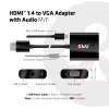 CLUB3D CAC-1302 adapter kabla wideo 0.5 m HDMI Type A (Standard) VGA (D-Sub) Czarny