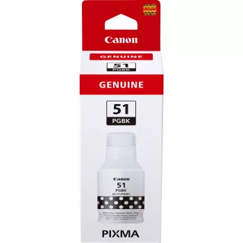 Canon GI-51PGBK, butelka z tuszem, czarny, oryginał, czarny, Canon, PIXMA G1520, G2520, G2560, G3520, G3560, atramentowa, Japonia