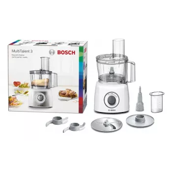 Robot kuchenny Bosch MCM3100W — 800 W, misa 2,3 l, 2 prędkości, turbo, biały