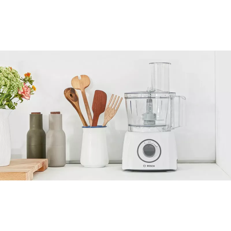 Robot kuchenny Bosch MCM3100W — 800 W, misa 2,3 l, 2 prędkości, turbo, biały