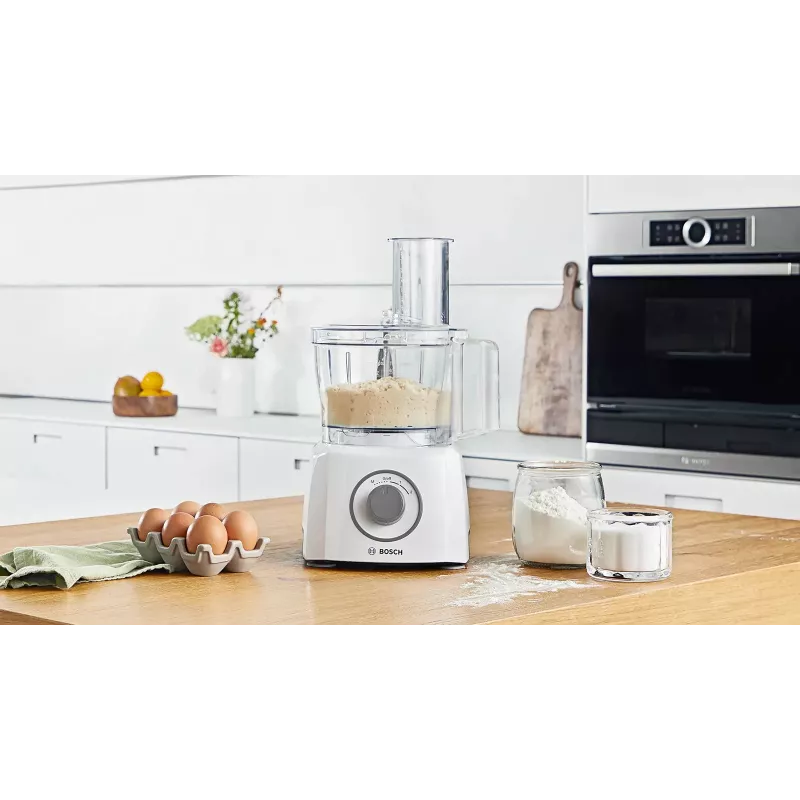 Robot kuchenny Bosch MCM3100W — 800 W, misa 2,3 l, 2 prędkości, turbo, biały