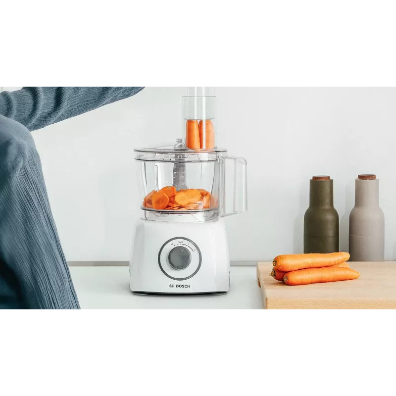 Robot kuchenny Bosch MCM3100W — 800 W, misa 2,3 l, 2 prędkości, turbo, biały