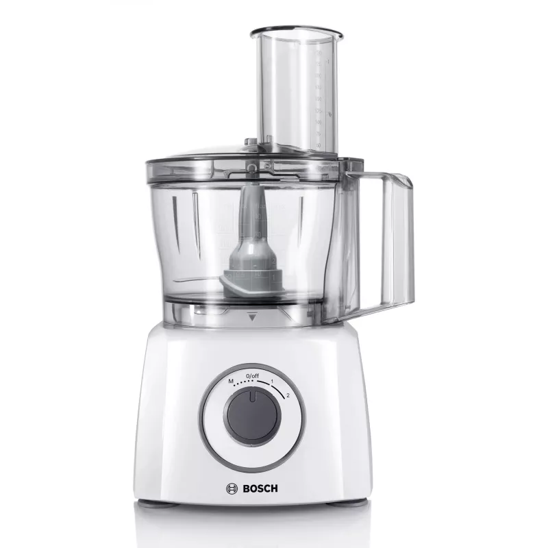 Robot kuchenny Bosch MCM3100W — 800 W, misa 2,3 l, 2 prędkości, turbo, biały