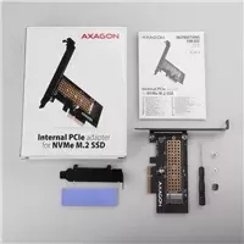 AXAGON ECO PCEM2-N PCIE NVME M.2 Adapter Wewnętrzny Adapter PCI-Express x4 do podłączenia dysku SSD NVMe M.2 do komputera