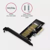 AXAGON ECO PCEM2-N PCIE NVME M.2 Adapter Wewnętrzny Adapter PCI-Express x4 do podłączenia dysku SSD NVMe M.2 do komputera