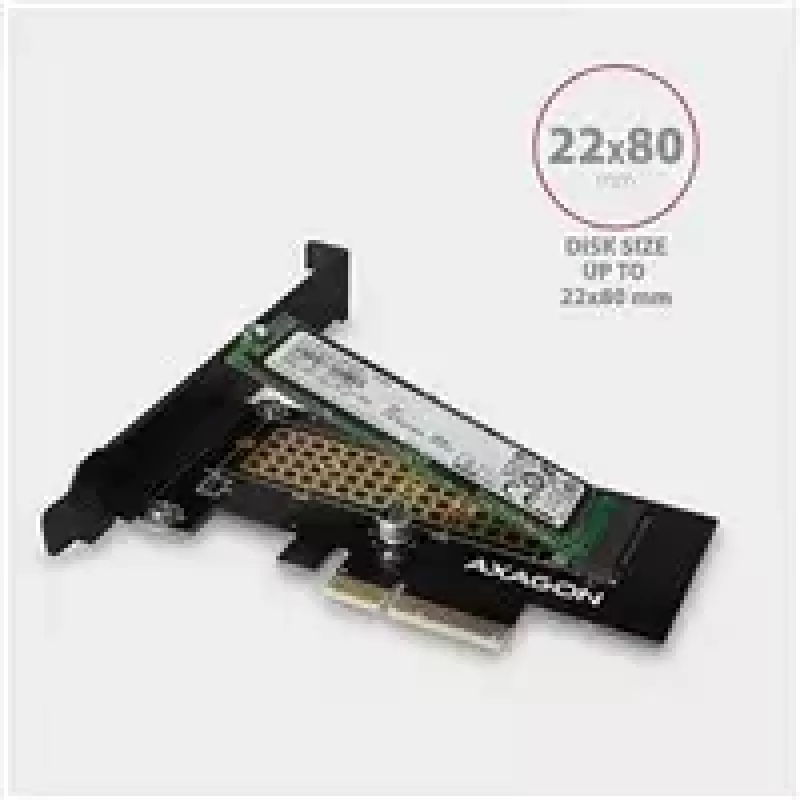 AXAGON ECO PCEM2-N PCIE NVME M.2 Adapter Wewnętrzny Adapter PCI-Express x4 do podłączenia dysku SSD NVMe M.2 do komputera
