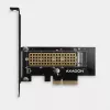 AXAGON ECO PCEM2-N PCIE NVME M.2 Adapter Wewnętrzny Adapter PCI-Express x4 do podłączenia dysku SSD NVMe M.2 do komputera