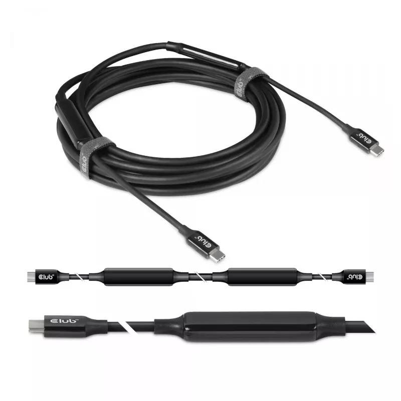 CLUB3D USB 3.2 Gen2 Type C to C Active Bi-directional kabel 8K60Hz M/M 5m/16.4ft