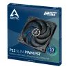 ARCTIC P12 Slim PWM PST Wentylator 120 mm zoptymalizowany pod kątem ciśnienia statycznego, z wbudowanym kablem Y