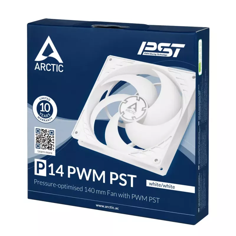 Wentylator ARCTIC P14 PWM PST 140 mm zoptymalizowany pod kątem ciśnienia z PWM PST