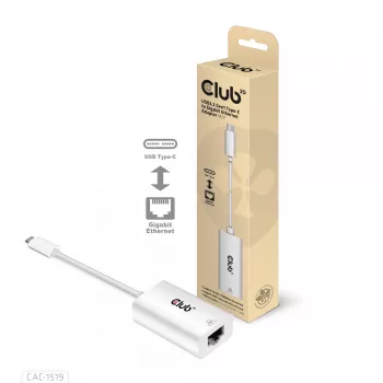 Adapter USB3.2 Gen1 Type-C na Gigabit Ethernet CLUB3D CAC-1519