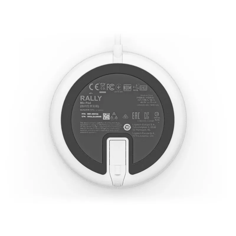 Logitech Rally Mic Pod, biały