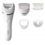 Epilator Philips BRE710/00, bezprzewodowy epilator mokro-sucho, 32 dyski, 40 min pracy, 2 prędkości, biały