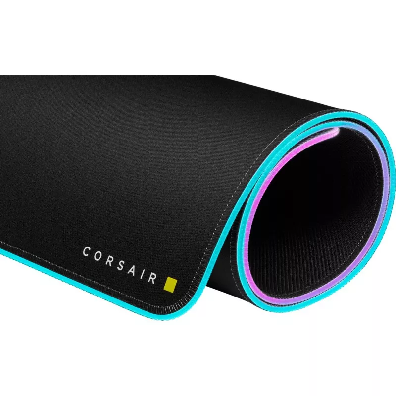 Podkładka pod mysz gamingowa CORSAIR MM700 RGB — 930×400 mm, grubość 4 mm, gumowa podstawa, podświetlenie LED zasilane przez USB, czarna