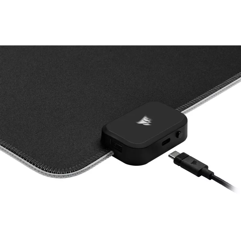 Podkładka pod mysz gamingowa CORSAIR MM700 RGB — 930×400 mm, grubość 4 mm, gumowa podstawa, podświetlenie LED zasilane przez USB, czarna