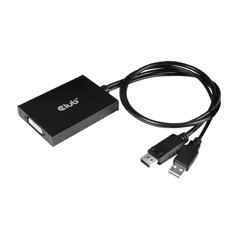 Active adapter DisplayPort to Dual Link DVI-D CLUB3D CAC-1010-A, DisplayPort to DVI-D + USB, 0.6 m