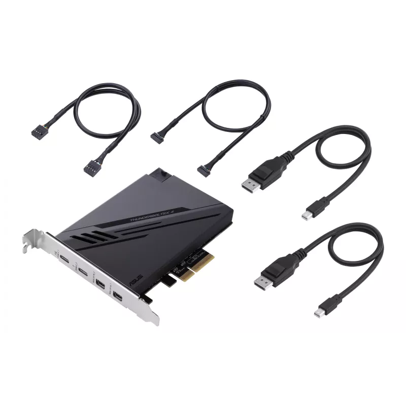 ASUS ThunderboltEX 4 karty interfejsu/adapter Wewnętrzny Mini DisplayPort, PCIe, Thunderbolt, USB 2.0, USB 3.2 Gen 2 (3.1 Gen 2)