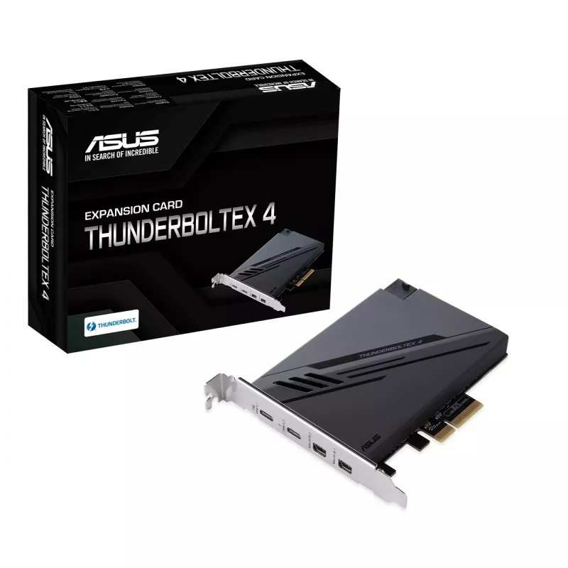 ASUS ThunderboltEX 4 karty interfejsu/adapter Wewnętrzny Mini DisplayPort, PCIe, Thunderbolt, USB 2.0, USB 3.2 Gen 2 (3.1 Gen 2)
