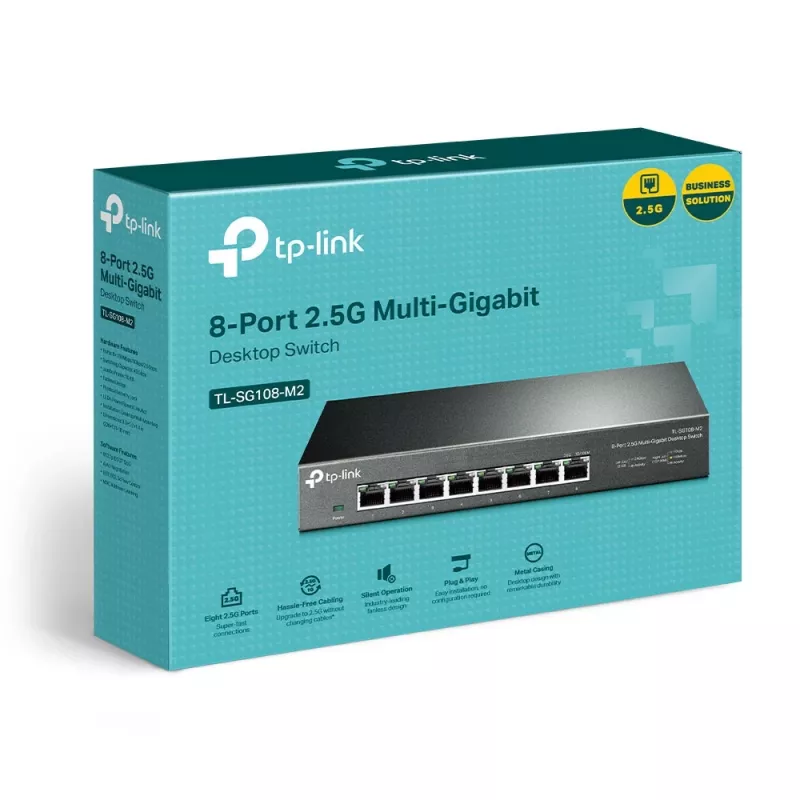 Niezarządzalny przełącznik TP-Link TL-SG108-M2 8-portowy 2.5G Desktop