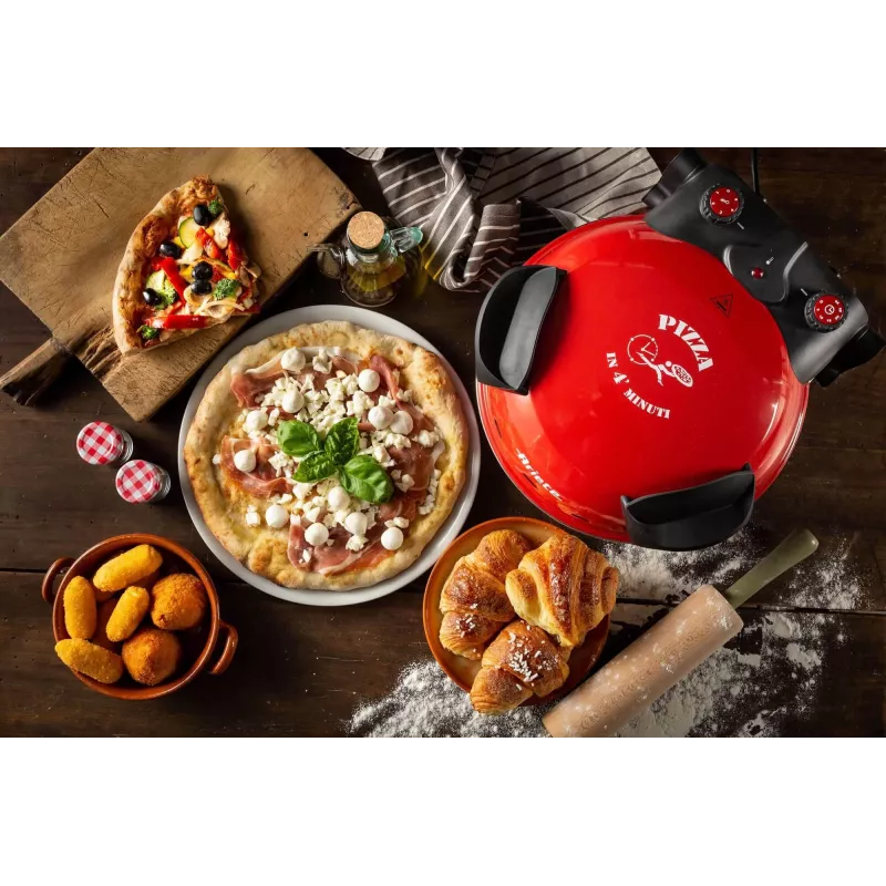 Maszynka do pizzy Ariete 0909/10 1200 W czarno-czerwona 1 pizza 33 cm