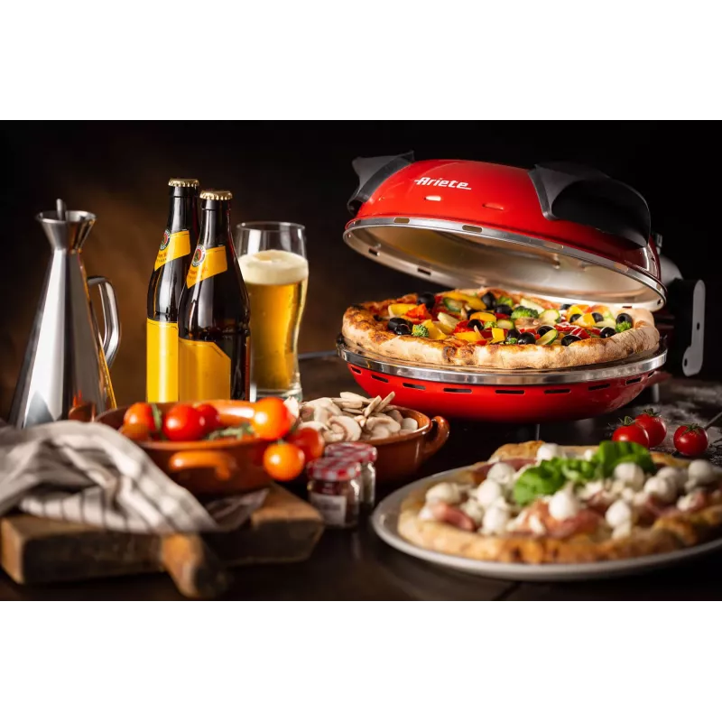 Maszynka do pizzy Ariete 0909/10 1200 W czarno-czerwona 1 pizza 33 cm