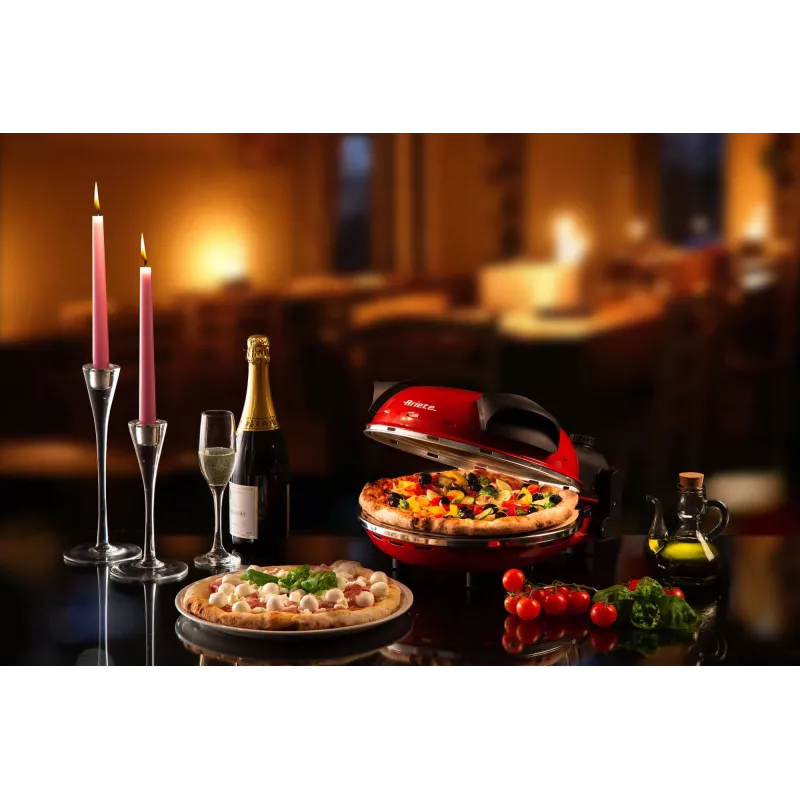 Maszynka do pizzy Ariete 0909/10 1200 W czarno-czerwona 1 pizza 33 cm